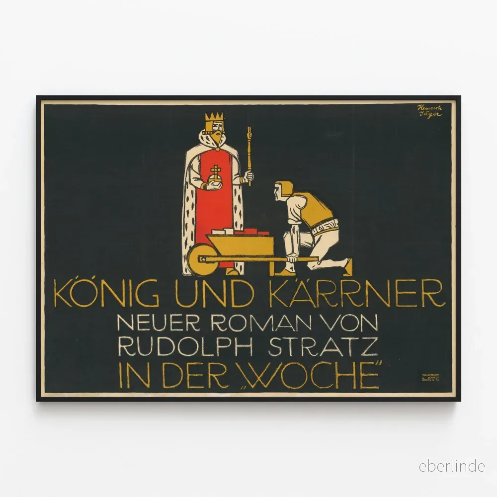 Vintageposter König und Kärrner av Heinrich Jäger Vintageposter König und Kärrner av Heinrich Jäger
