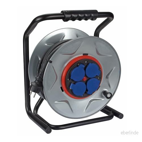 PEREL ECR25NP25A professionell neopren kabeltrumma med anti vridsystem, 25 m längd, 3 g (4 pack) 176630 5410329604745