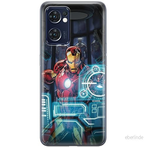 ERT GROUP mobiltelefonfodral för Oppo RENO 7 5G originalt och officiellt licensierat Marvel mönster Iron Man 034 optimalt anpassad till formen på mobiltelefonen, fodral tillverkad av TPU plast 5905511770099