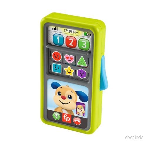 Fisher Price lärande kul 2 i 1 smartphone leksakstelefon med lampor och 75+ låtar, version: Czech; engelska; ungerska; polska; Slovak, HNL43 194735143917