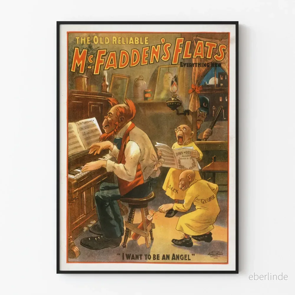 Vintageposter McFadden's Flats - Retro musikdekoration