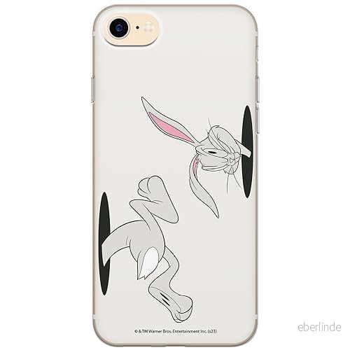 ERT GROUP mobiltelefonfodral för Iphone 7/8/ SE 2/ 3 originalt och officiellt licensierat Looney Tunes mönster Bugs 016 anpassad till formen på mobiltelefonen, fodral tillverkad av TPU plast 5905795079529