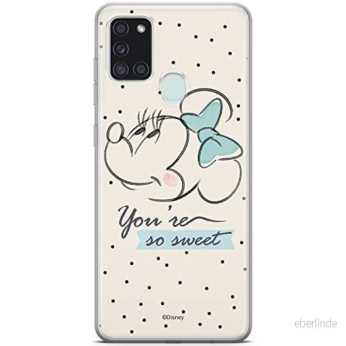 ERT GROUP mobiltelefonfodral för Samsung A21s originalt och officiellt licensierat Disney mönster Minnie 042 optimalt anpassad till formen på mobiltelefonen, fodral tillverkad av TPU plast 5903040263242