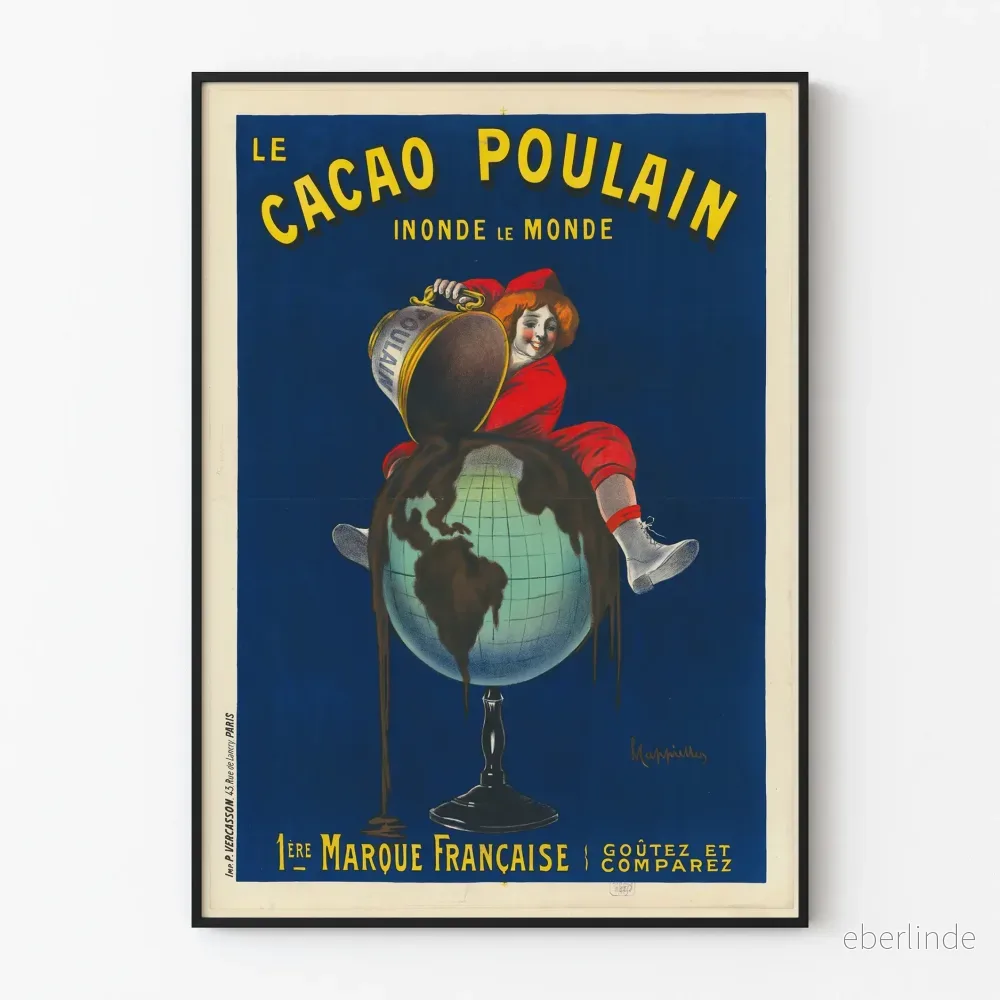 Vintageposter Le Cacao Poulain Väggdekoration