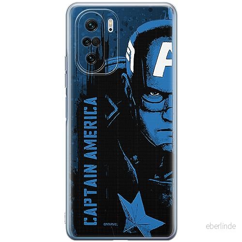 ERT GROUP mobiltelefonfodral för Xiaomi MI 11i/ REDMI K40/K40 PRO/POCO F3/ F3 PRO originalt och officiellt licensierat Marvel mönster Capitan America 010, fodral tillverkad av TPU plast 5905511891732