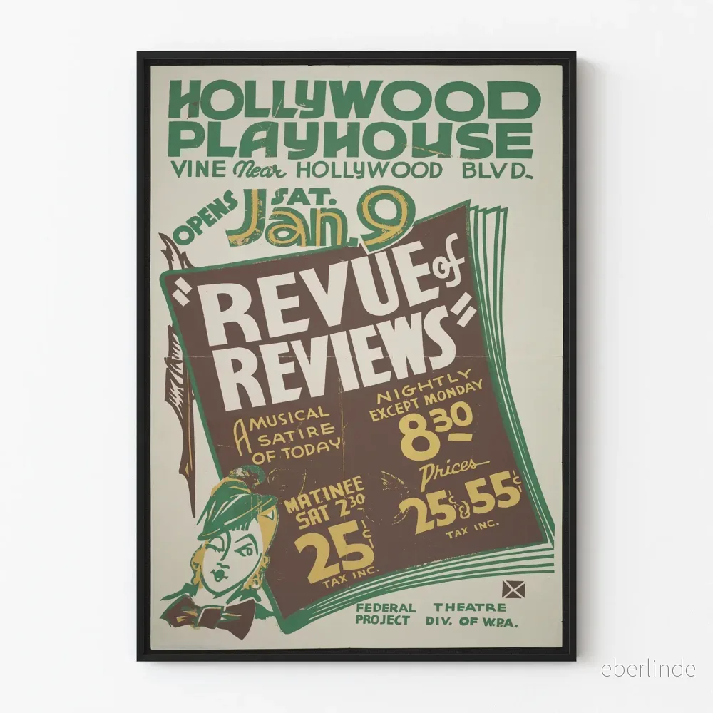 Vintageposter Revue of Reviews Hollywood Playhouse