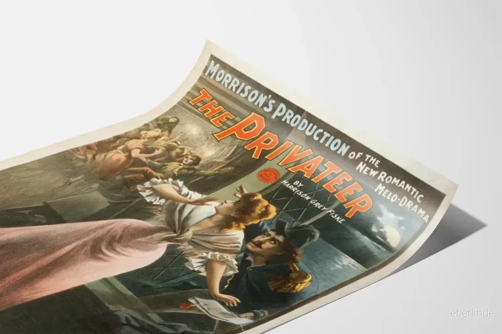 Vintageaffisch för romantisk teater The Privateer - Bild 3