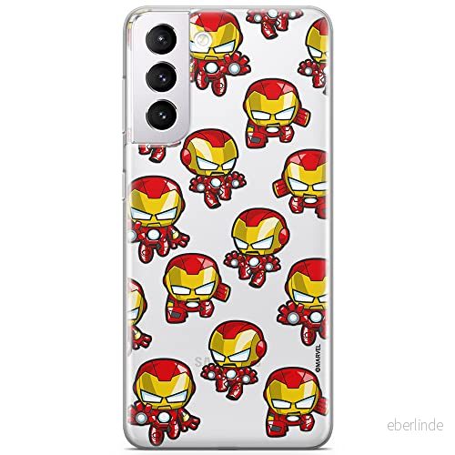 ERT GROUP mobiltelefonfodral för Samsung S21 originalt och officiellt licensierat Marvel mönster Iron Man 031 optimalt anpassad till formen på mobiltelefonen, gedeeltelijk transparant 5904805154829
