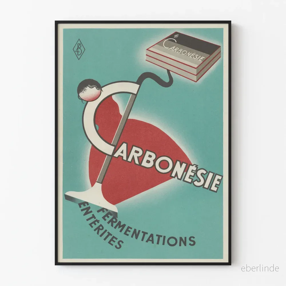 Vintageposter i kolfärgad ton - Fermentationer av entérites