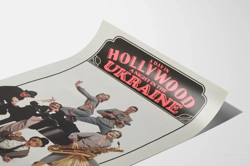 Vintageposter A Day in Hollywood A Night in the Ukraine Teater Broadway - Bild 3