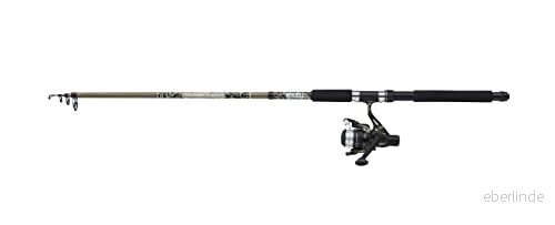 Mitchell Tanager Camo II Tele Spin Combo, teleskopisk fiskespö och rulle spinnkombination, perfekt för nybörjare eller tillfälliga sportfiskare, rovdjursfiske, gädda/abborre/zander, grön kamo, 1,8 m 22021656363