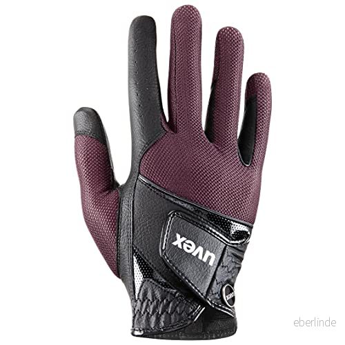 uvex sumair flexibel ridhandske för dam och herr hållbar optimal ventilation black burgundy 6.5 4043197337845