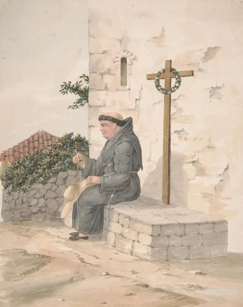 Målning Frère franciscain - Alfred Diston | Konsttryck - Bild 2