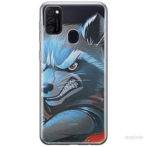 ERT GROUP mobiltelefonfodral för Samsung M21 originalt och officiellt licensierat Marvel mönster Rocket 005 optimalt anpassad till formen på mobiltelefonen, gedeeltelijk transparant 5903537837383