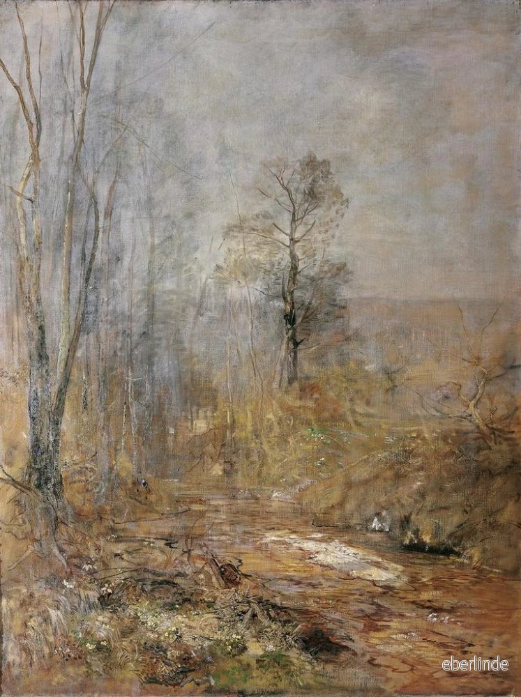 Målning Ambiance de mars, avant - printemps dans la forêt viennoise - Emil Jakob Schindler | Konsttryck - Bild 2