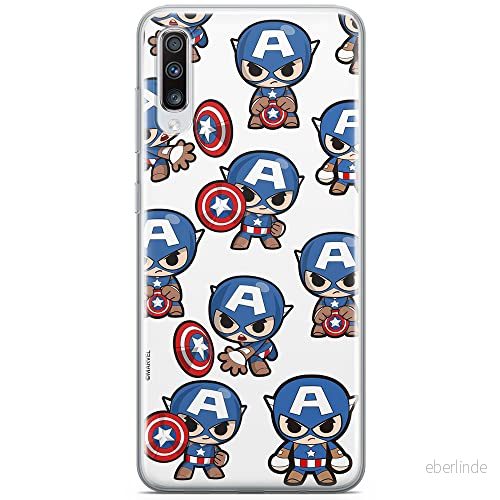 ERT GROUP mobiltelefonfodral för Samsung A70 originalt och officiellt licensierat Marvel mönster Captain America 029 optimalt anpassad till formen på mobiltelefonen, fodral tillverkad av TPU plast 5904805315541