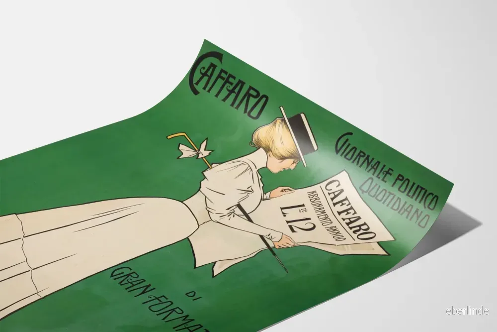 Vintageaffisch Caffaro italiensk politisk tidskrift - Bild 3