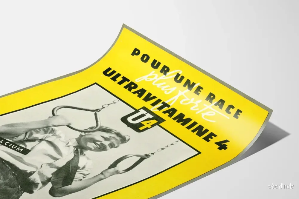 Vintageaffisch Ultravitamine 4 Svart och Gul - Bild 3