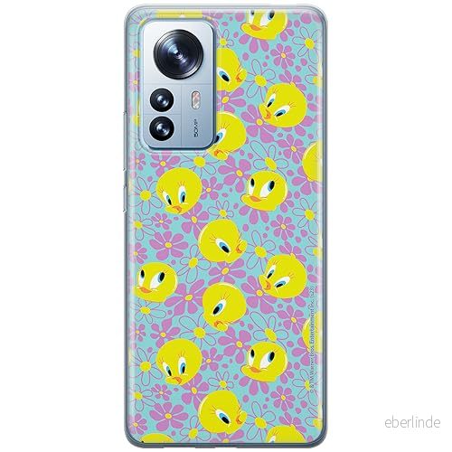 ERT GROUP mobiltelefonfodral för Xiaomi 12 PRO originalt och officiellt licensierat Looney Tunes mönster Tweety 011 optimalt anpassad till formen på mobiltelefonen, fodral tillverkad av TPU plast 5905795093648