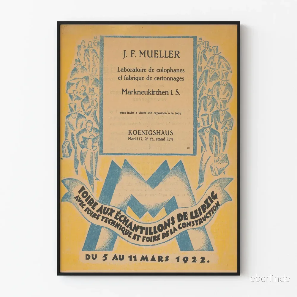 Vintageposter från Leipzig 1922 provutställning