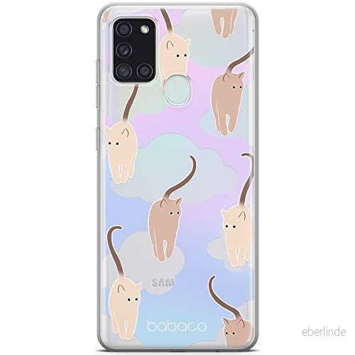 ERT GROUP mobiltelefonfodral för Samsung A21s originalt och officiellt licensierat Babaco mönster Cats 015 optimalt anpassad till formen på mobiltelefonen, gedeeltelijk transparant 5905131116697
