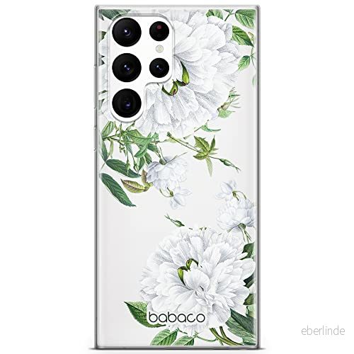 ERT GROUP mobiltelefonfodral för Samsung S22 ULTRA originalt och officiellt licensierat Babaco mönster Flowers 047 optimalt anpassad till formen på mobiltelefonen, gedeeltelijk transparant 5905131334077