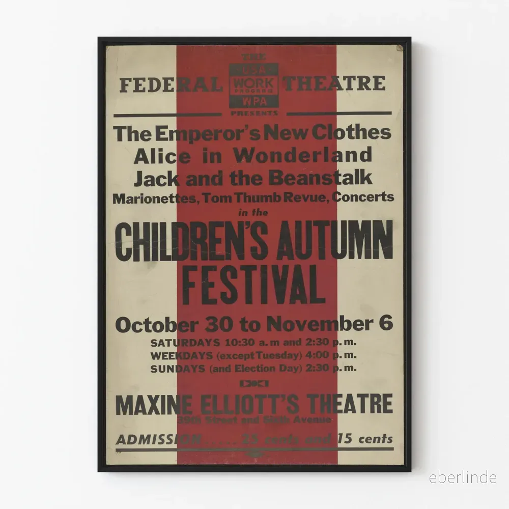 Festivalhöstens poster för barn – Federal US WPA teater Festivalhöstens poster för barn – Federal US WPA teater