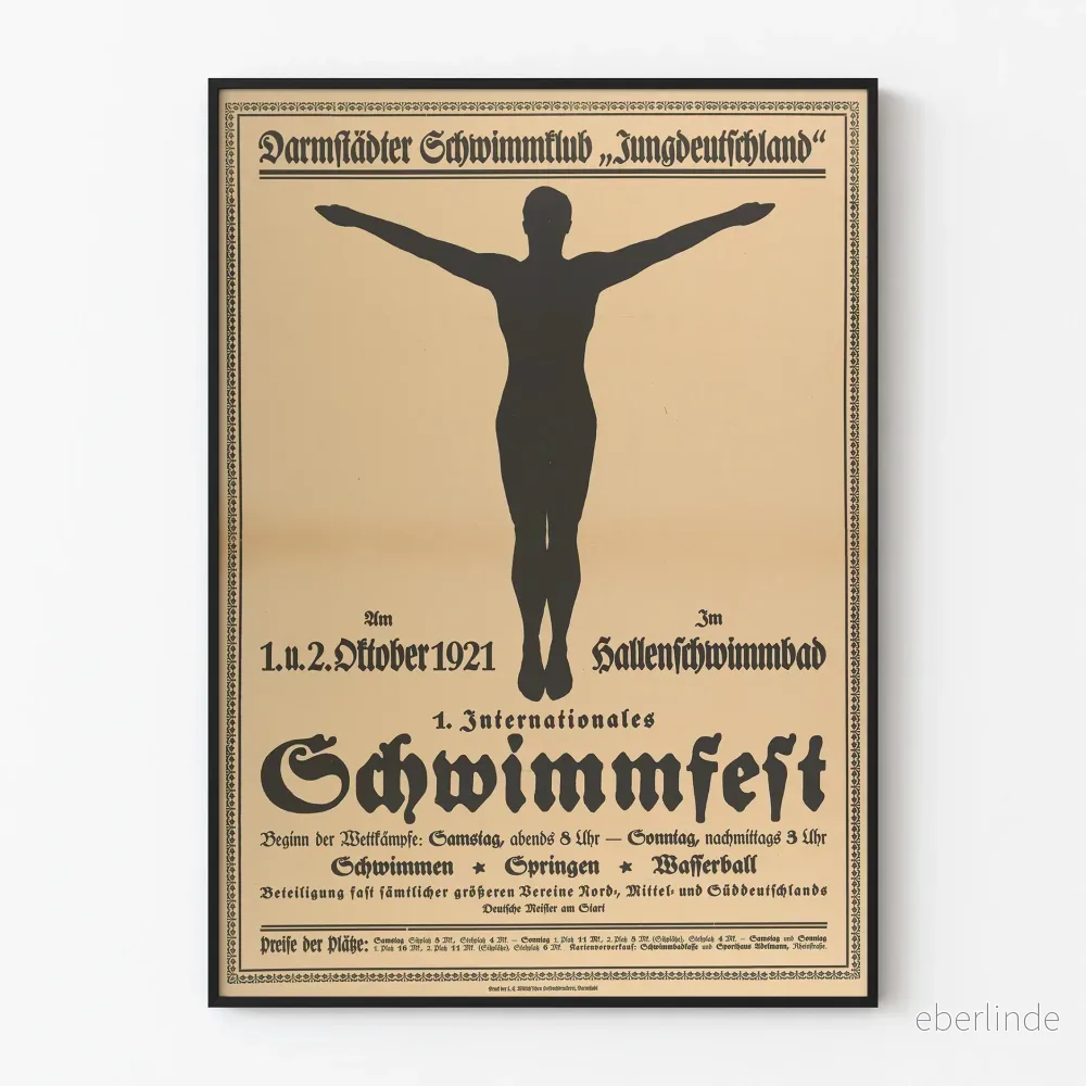Vintageposter 1921 - 1:a Internationella Simfestivalen