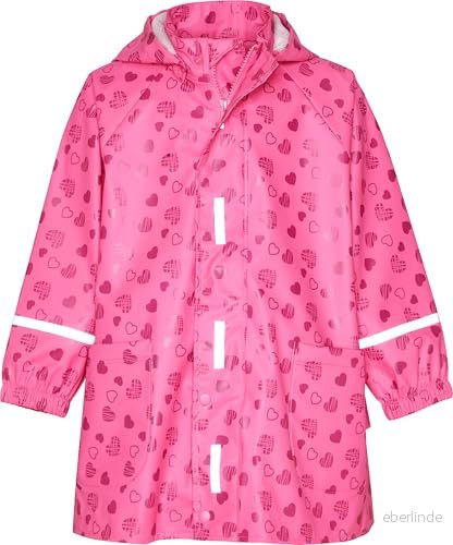 Playshoes Unisex barn regnkappa hjärtan helover, 18 rosa, 116 cm 4010952551761