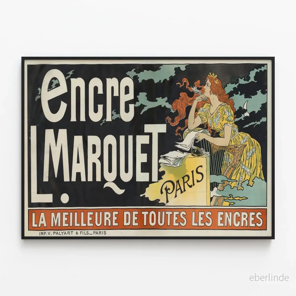 Vintageposter Encre L. Marquet Paris – Den bästa av bläck Vintageposter Encre L. Marquet Paris – Den bästa av bläck
