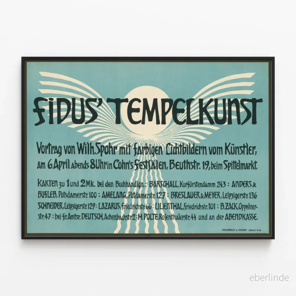 Vintageposter Fiduss Tempelkunst för konstnärlig väggdekoration Vintageposter Fiduss Tempelkunst för konstnärlig väggdekoration