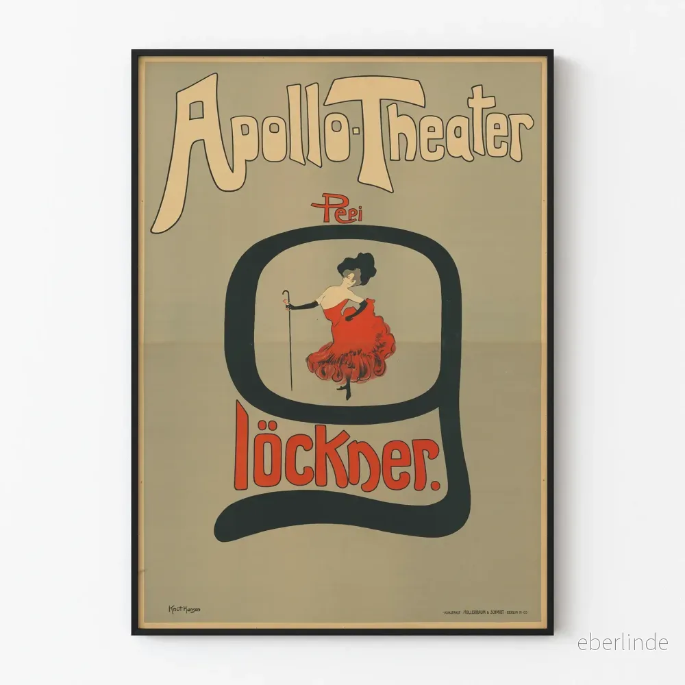 Affisch Apollo-Theater Pepi Löckner Vintage Affisch Apollo-Theater Pepi Löckner Vintage