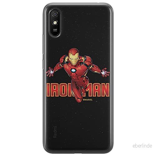 ERT GROUP mobiltelefonfodral för Xiaomi REDMI 9A originalt och officiellt licensierat Marvel mönster Iron Man 030 optimalt anpassad till formen på mobiltelefonen, fodral tillverkad av TPU plast 5904805149238