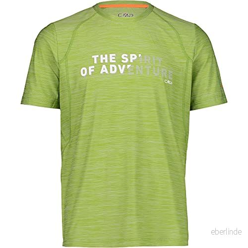 CMP män elastisk melange t shirt med solskydd Upf 40 Cactus Mel. 46 EU 8051737656079