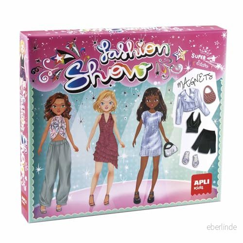 APLI Kids 19799 Magnets Fashion Show, Magnetiskt set för att skapa kläder barn från 6 år, dina egna utseende och bli modedesigner 8410782197997