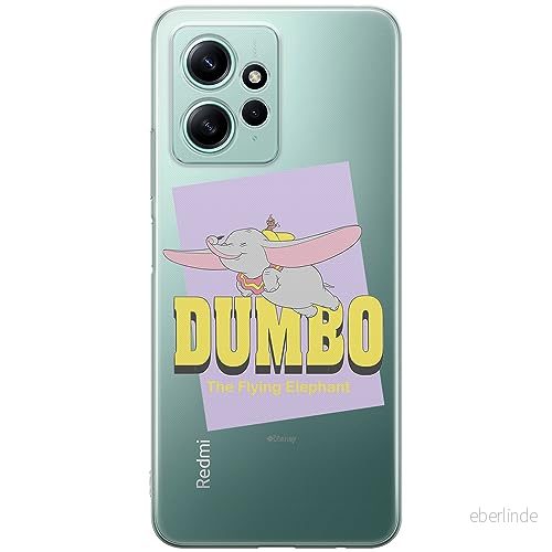 ERT GROUP mobiltelefonfodral för Xiaomi REDMI NOTE 12 4G originalt och officiellt licensierat Disney mönster Dumbo 005 optimalt anpassad till formen på mobiltelefonen, gedeeltelijk transparant 5905511936099