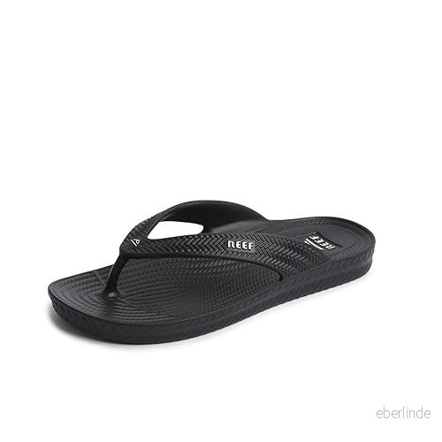 REEF Water Court,strandflip flop, fotbädd med mjuk dämpning, vattenvänlig, fotvalvstöd, dam, Svart, 41 EU 195333357010