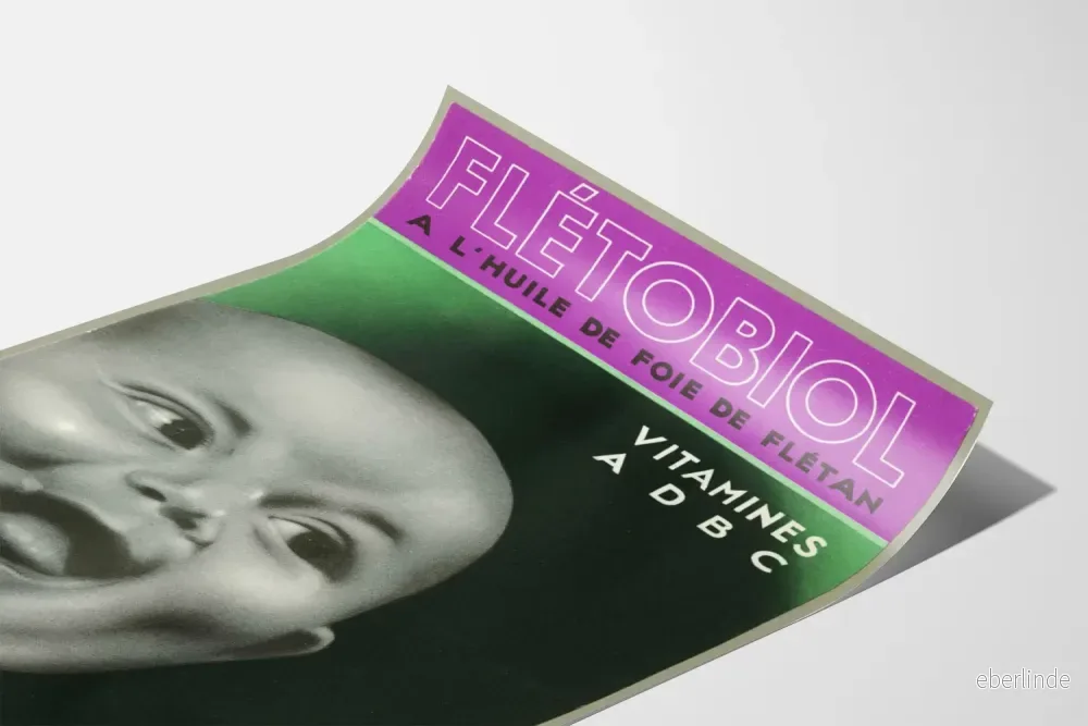 Vintageposter Flétobiol Vitaminer A, D, B, C - Bild 3