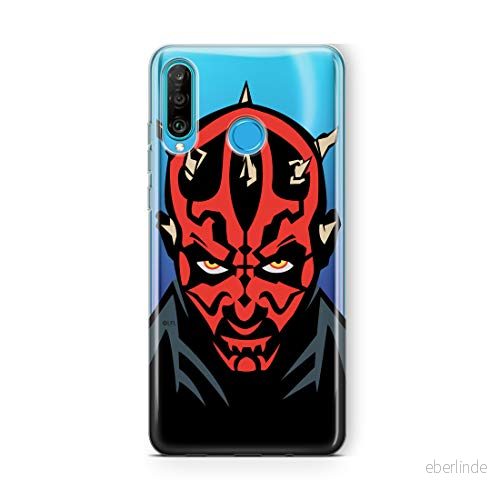 ERT GROUP mobiltelefonfodral för Huawei P30 Lite originalt och officiellt licensierat Star Wars mönster Darth Maul 004 Vit optimalt anpassad till formen på mobiltelefonen, gedeeltelijk transparant 5902980432657
