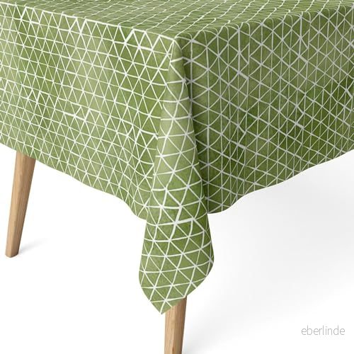 ECOMMERC3 fläckbeständig bordsduk för rektangulärt bord storlek 240 x 140 cm extra mjuk och vattentät grön 8435767363730