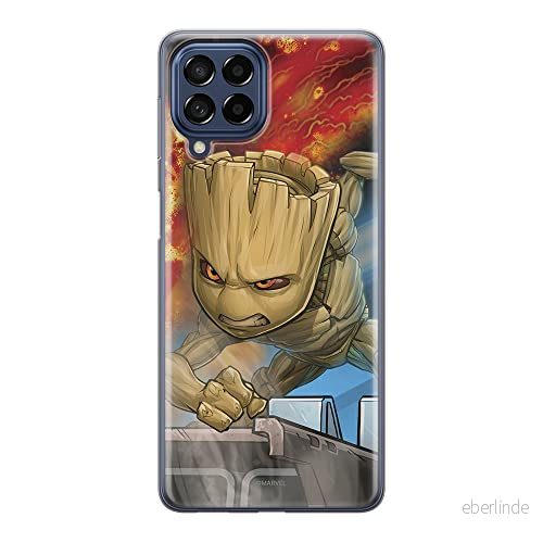 ERT GROUP mobiltelefonfodral för Samsung M33 5G originalt och officiellt licensierat Marvel mönster Groot 003 optimalt anpassad till formen på mobiltelefonen, fodral tillverkad av TPU plast 5905511343743