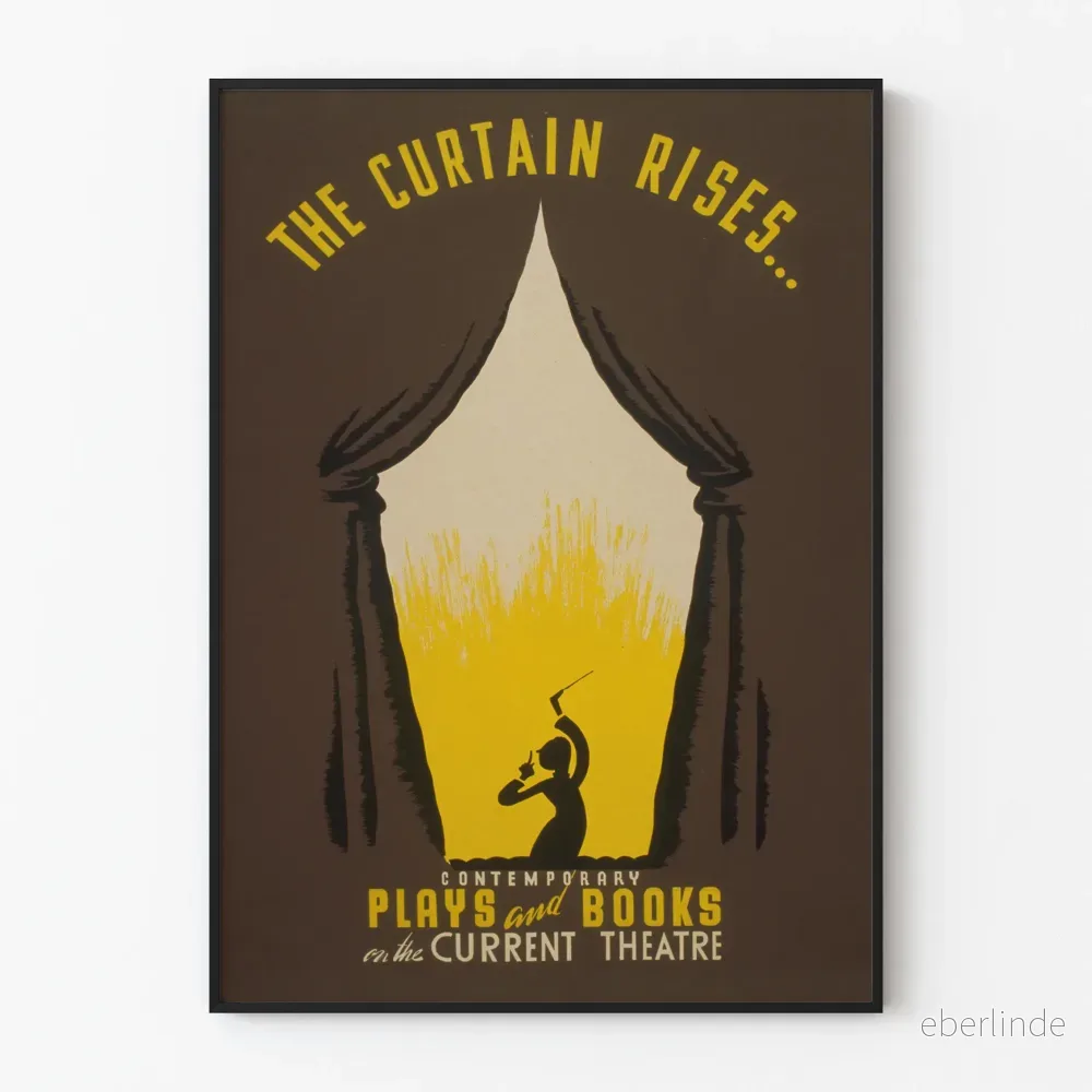 Poster Teater The Curtain Rises - Vintage väggdekoration Artem Legrand