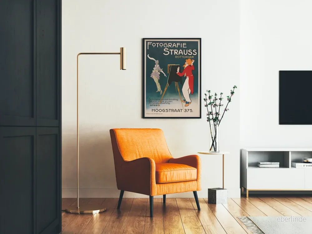 Vintageposter av fotografi Strauss Rotterdam för väggdekoration - Bild 2