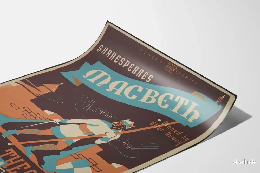 Vintageaffisch för Macbeth-teatern på Copley Theatre - Bild 3