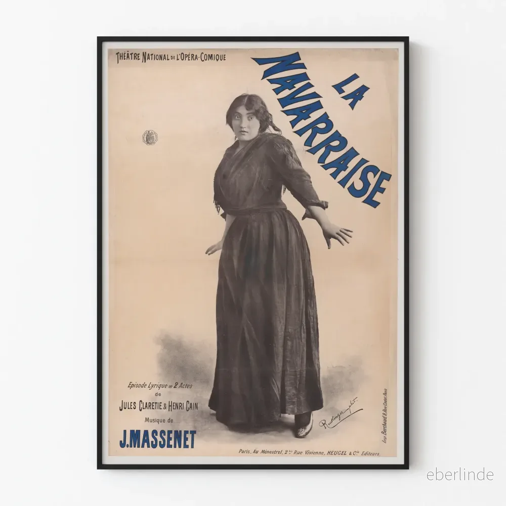 Vintageposter La Navarraise opera av J. Massenet
