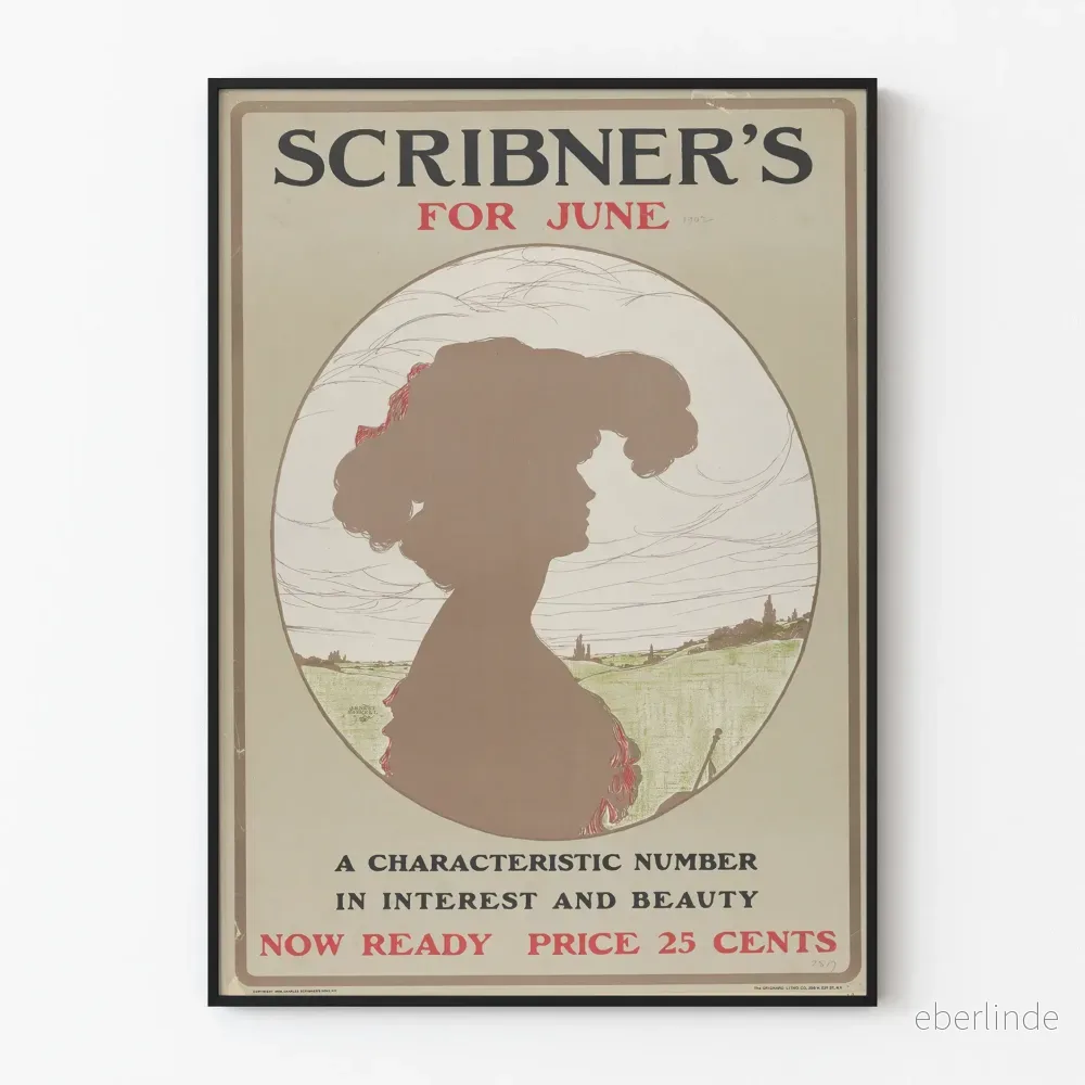 Vintageposter Scribner's juni 1902 - Retro väggdekoration