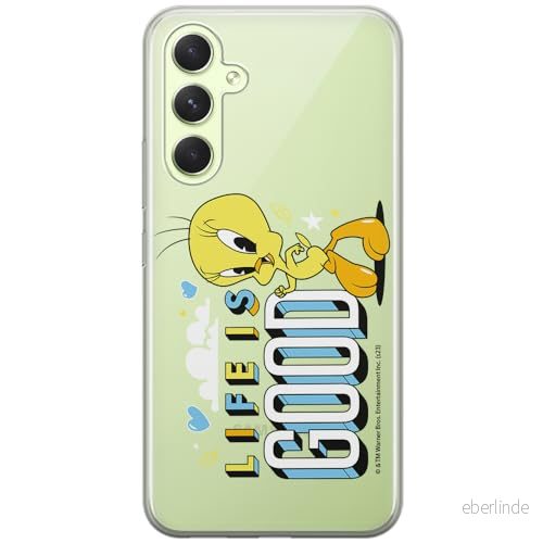ERT GROUP mobiltelefonfodral för Samsung A54 5G originalt och officiellt licensierat Looney Tunes mönster Tweety 016 optimalt anpassad till formen på mobiltelefonen, gedeeltelijk transparant 5905795099916