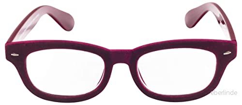 Contacta, Velvet, läsglasögon för kvinnor, ram med sammetseffekt och glänsande stavar, trendglasögon, förpackning glasögonfodral, 30 g 8054529514533
