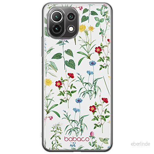 ERT GROUP mobiltelefonfodral för Xiaomi 11 LITE 4G/5G originalt och officiellt licensierat Babaco mönster Flowers 042, fodral tillverkad av TPU plast 5905131315946