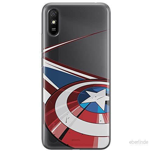 ERT GROUP mobiltelefonfodral för Xiaomi REDMI 9A originalt och officiellt licensierat Marvel mönster Captain America 008 optimalt anpassad till formen på mobiltelefonen, gedeeltelijk transparant 5903040308479